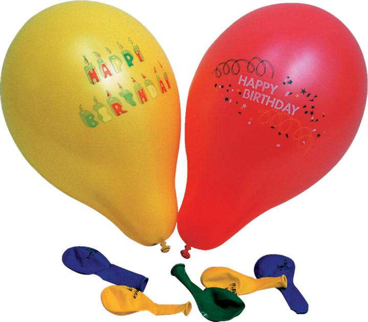 Party Ballons Happy Birth.88cm 12pcs (12 x)