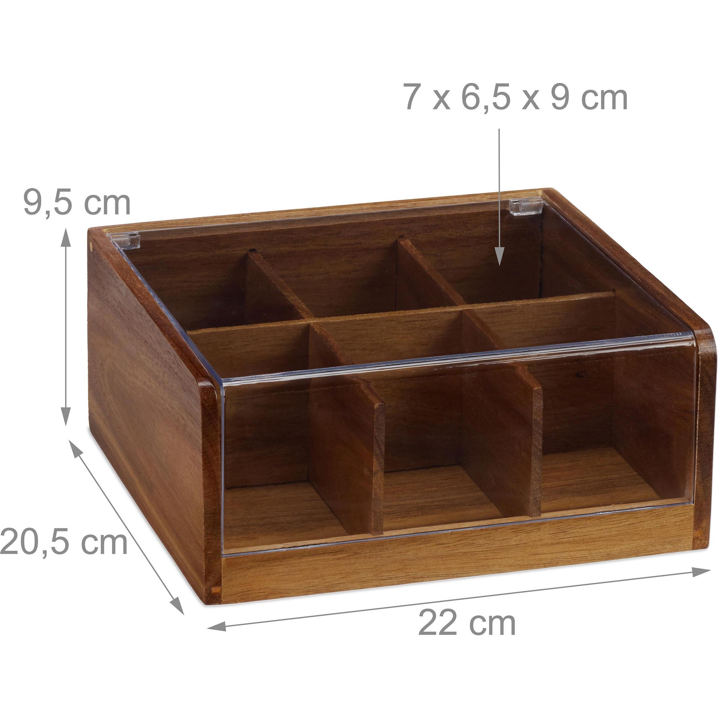 Thumbnail - Relaxdays Teebox, Vorratsbehälter, Braun