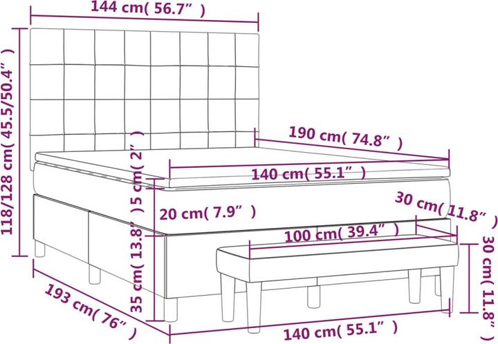 Produktbild vidaXL Callen (140 x 190 cm)
