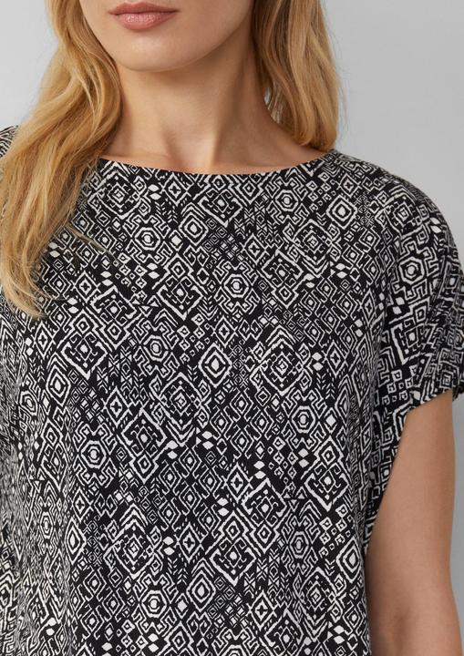 Produktbild S.Oliver T-Shirt Fliessendes T-Shirt aus Viskosemix mit All-over-Muster (48)