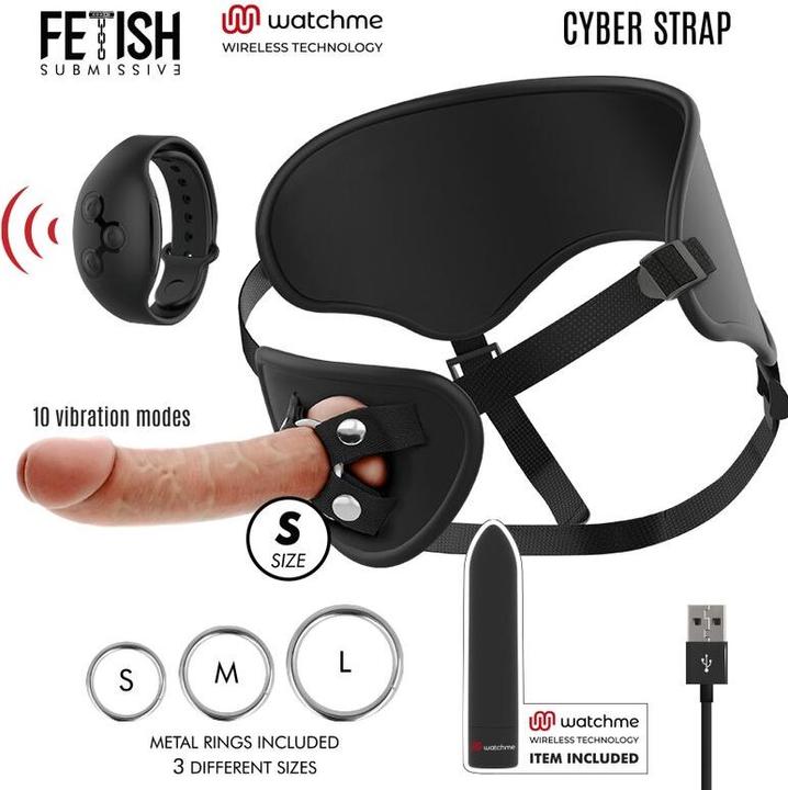 Immagine prodotto Fetish submissive Imbracatura Cyber Strap Con Telecomando E Proiettile Vibrante Tecnologia Watcme S