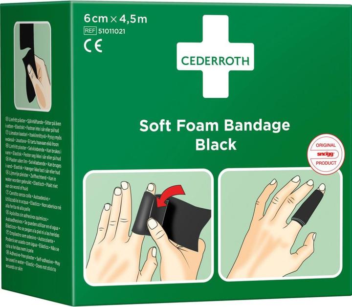 Produktbild Cederroth Soft Foam Bandage schwarz (1x)