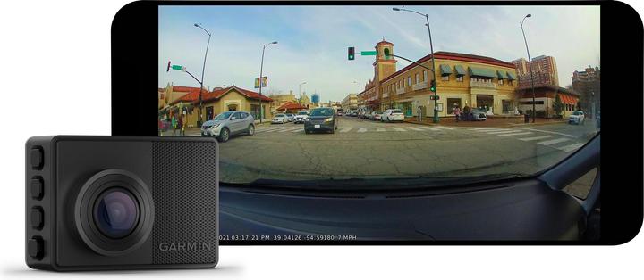 Produktbild Garmin Dash Cam 67W (Bluetooth, Eingebautes Mikrofon, GPS-Empfänger, Eingebaute Anzeige, Akku, Beschleunigungssensor, Eingebautes Display, WQHD)