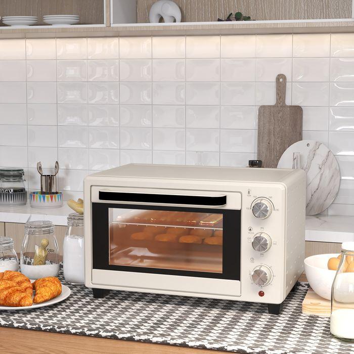 Actual product image Swisshandel24 Mini oven, 3 modes, up to 230° C, 1400W, with accessories, 46x38.5x29cm, cream