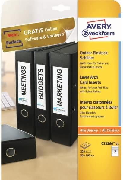 Produktbild Avery Ordner-Einsteckschilder