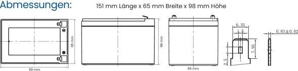 Produktbild Q-Batteries Lithium Akku 12-8 12,8V 8Ah 102,4Wh LiFePO4 Batterie (12.80 V, 8 Ah)