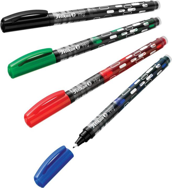 Actual product image Pelikan Ink pen Inky 273, in display assorted colours: blue, green, red, black (Multicoloured, 50 x)