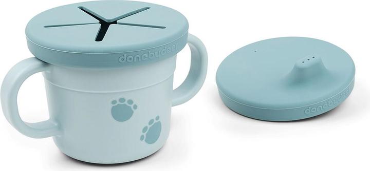 Actual product image Done by Deer Snack & drinking cup set Elphee blue