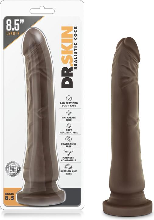 Image du produit Blush Dr. Skin â Realistischer Dildo mit Saugnapf 22 cm â Schokoladenbraun