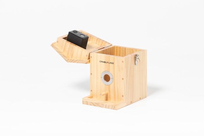 Actual product image Camouflage bird house EZ Nesteye, Basic colour: Brown, Species: Bird