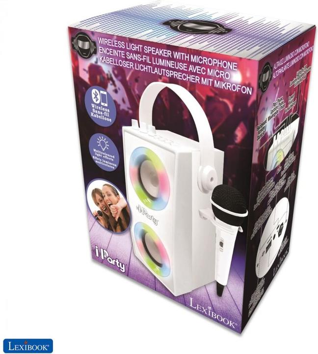 Produktbild Lexibook BTP180Z iParty-Tragbarer Bluetooth-Lichtlautsprecher mit Mikrofon, Stereoanlage, Lichteffe