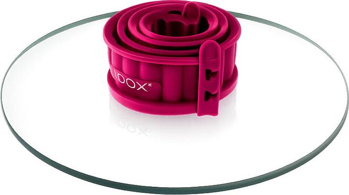 Produktbild Coox Quicheform 26 cm mit Glasboden Silikon Backform Tarteform dunkelrot (26 cm)