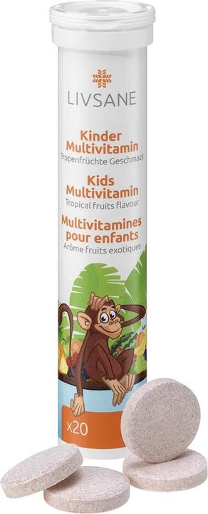 Produktbild Livsane Kinder Multivitamin Tropenfrüchte Geschmack Brausetabl (20 Stk., Brausetablette, Tabletten, 101 g)