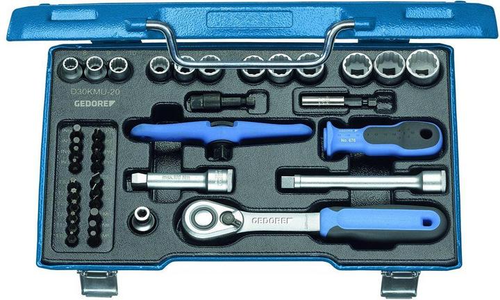 Actual product image Gedore D 30 KMU-20 Socket spanner set 3/8" 40 pieces IN-IS-PH-PZ-TX-XZN (3/8")