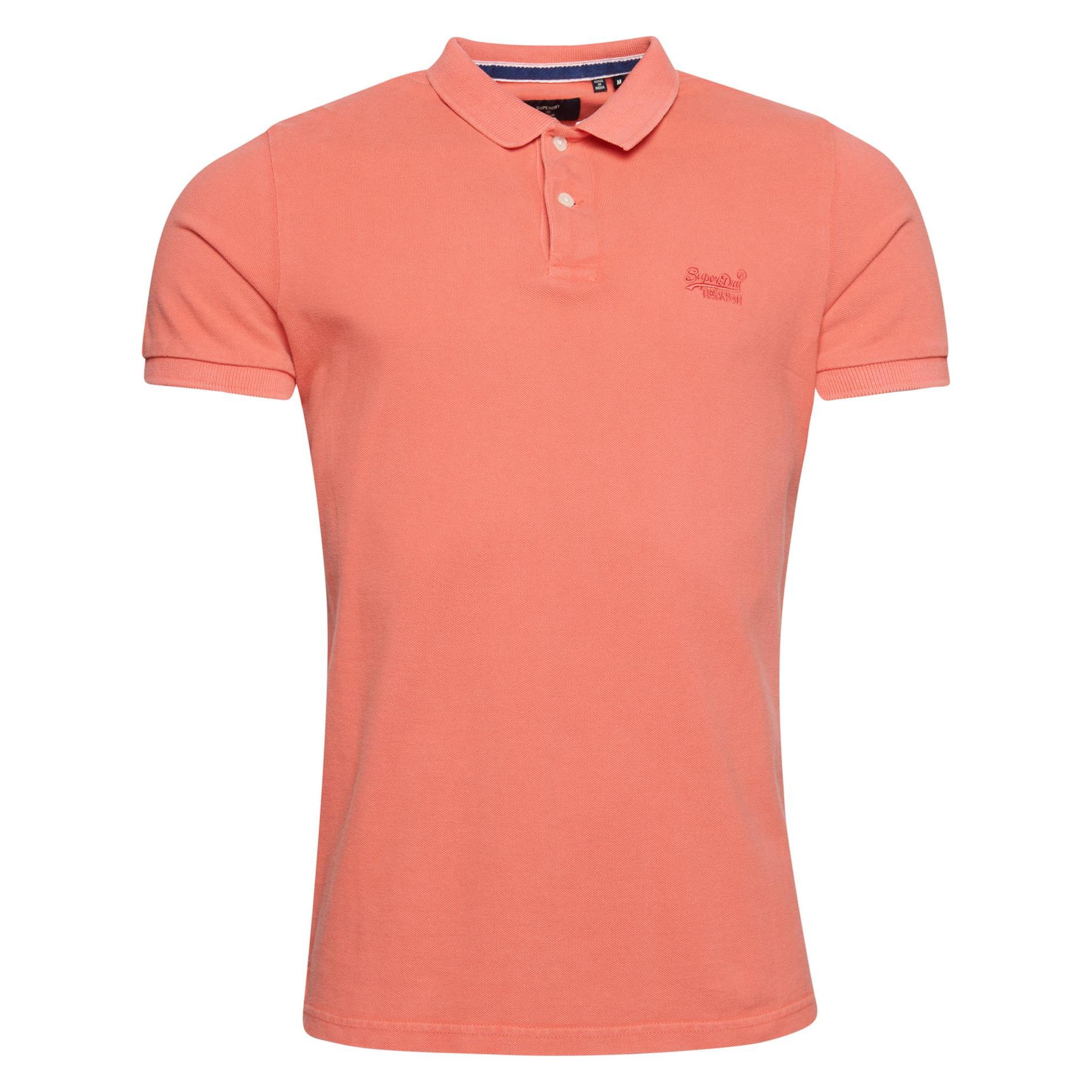 Superdry, Herren, Shirts, Destroyed Polohemd, Pink, (S)