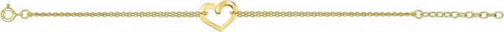 Produktbild Lara Vergoldetem Messing ARMBAND - HERZ - 16+3 CM (Vergoldet)