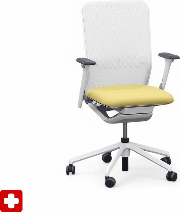 Sitag Bürostuhl SitagTeam Mesh swissmade mit 2D Armlehnen, Gelb, Neu (41 - 52 cm)