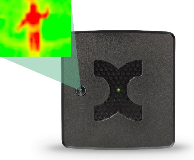Immagine prodotto Kentix MultiSensor KMS-TI-90-B-BLE mit Ethernet (PoE) und Thermal Image (90° Optik), schwarz