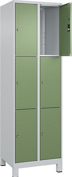 Light grey RAL 7035, Reseda green RAL 6011