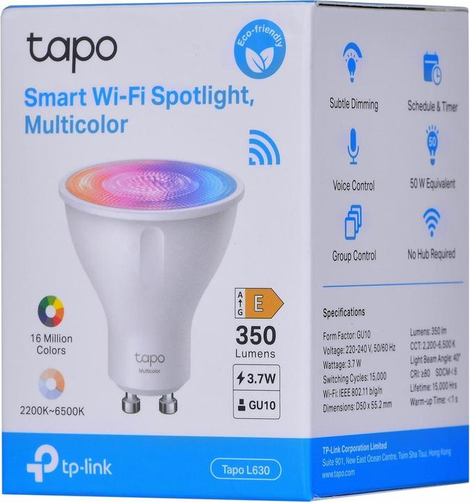 Produktbild TP-Link Tapo L630 (1-pack) (GU10, 3.70 W, 350 lm, 1 x, E)