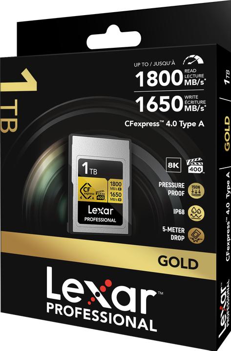 Produktbild Lexar 1800MB/s CFexpress 4.0 A 1TB Gold (1000 GB, CFexpress Typ A)
