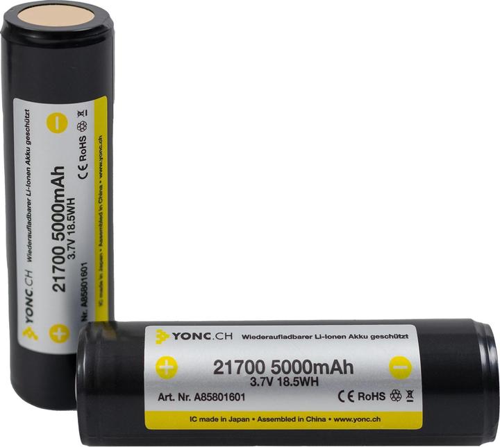 Actual product image Yonc 21700 Li-Ion battery with 5000 mAh (One size)