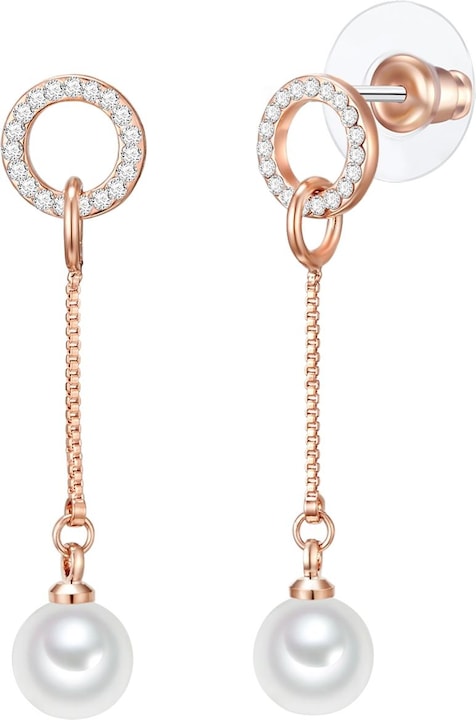 Produktbild Lulu & Jane Messing Glaskristall Muschelkernperle roségold - 33018 (Messing)