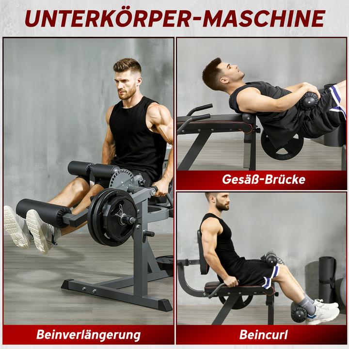 Actual product image SportNow Beinstrecker Stahl Grau+Schwarz