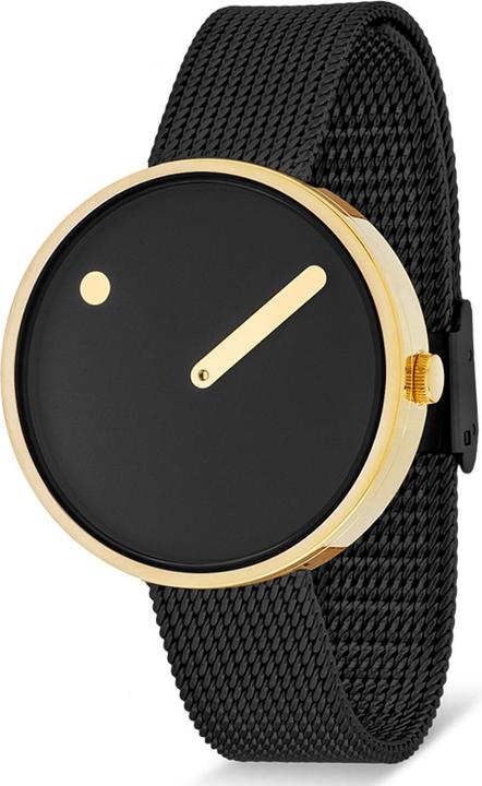 Actual product image Picto 34087-1014 Black Unisex 34mm 5ATM (Analogue wristwatch)