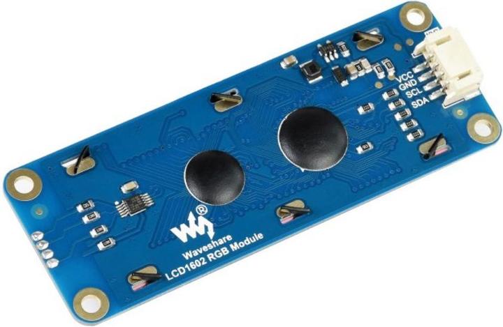 Actual product image WaveShare LCD1602 LCD display 16x2 I2C RGB backlighting