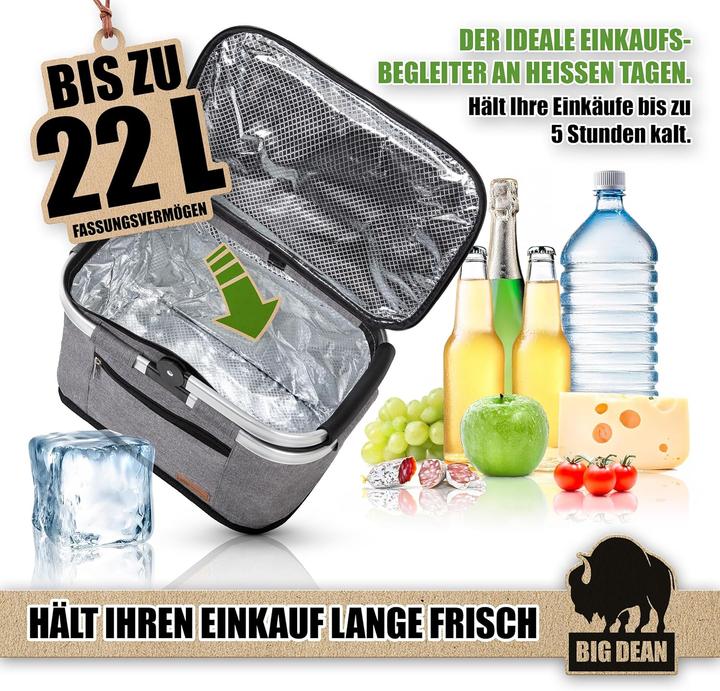 Produktbild BigDean Thermo Einkaufskorb 22L