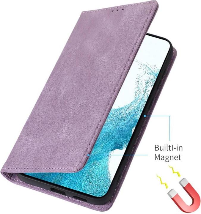 Actual product image Cover-Discount Vintage flip case cover purple (Samsung Galaxy S24)