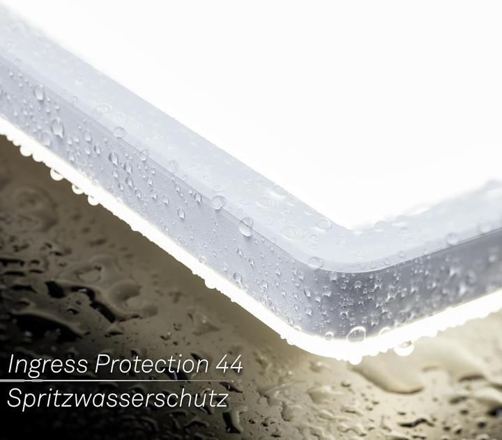 Produktbild Briloner Ultraflaches LED Panel mit Backlight + Microwave, IP44, Weiss (4800 lm)