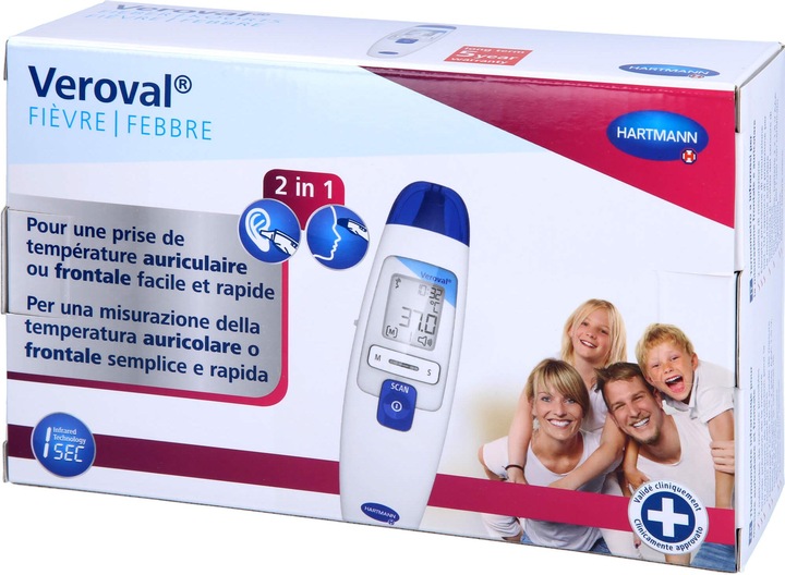 Productafbeelding Veroval Koorts 2in1 (Voorhoofd, Auriculair)