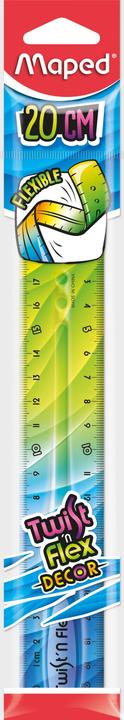 Image du produit Maped Règle plate Twist'n Flex DECOR, 200 mm, incassable (20 cm, Matières plastiques)