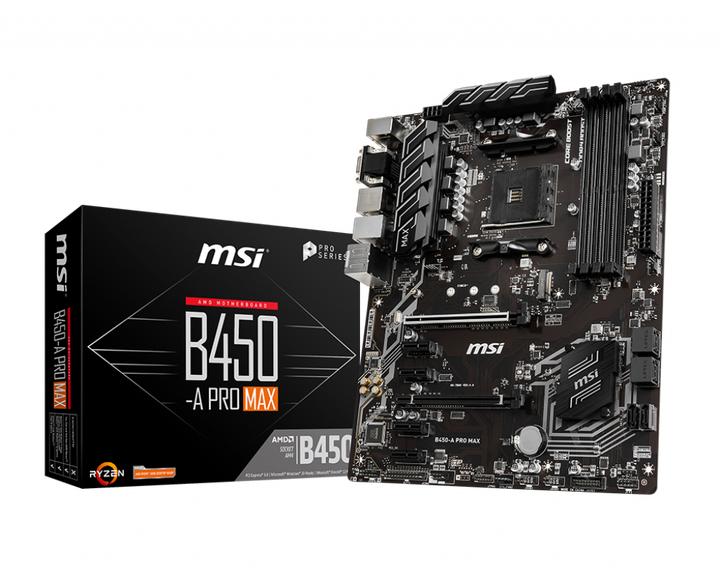 Actual product image MSI B450-A PRO MAX (AM4, AMD B450, ATX)