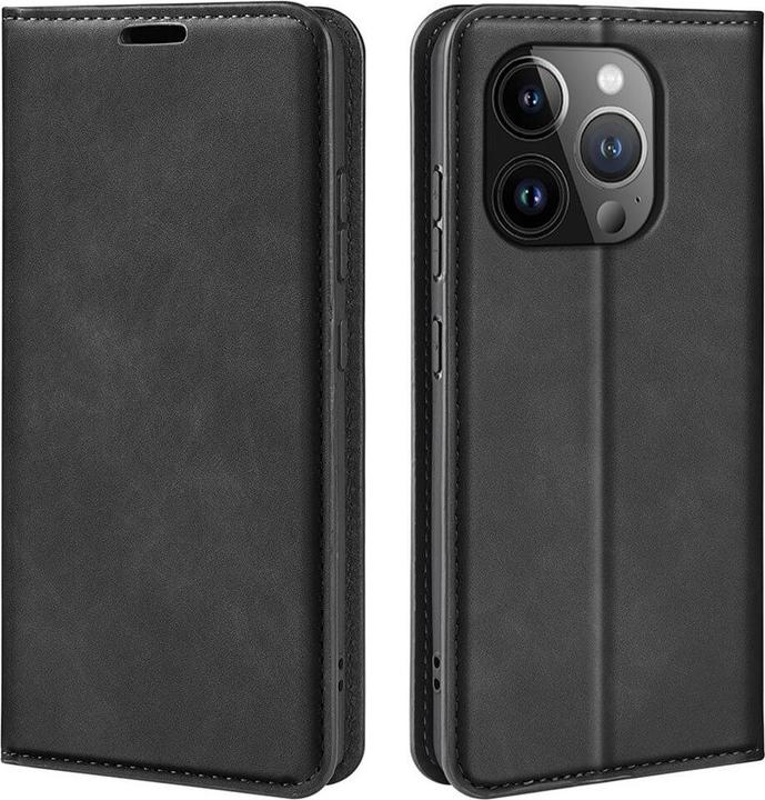 Produktbild Cover-Discount iPhone 15 Pro Max - Stand Flip Case Hülle schwarz (Apple iPhone 15 Pro Max)