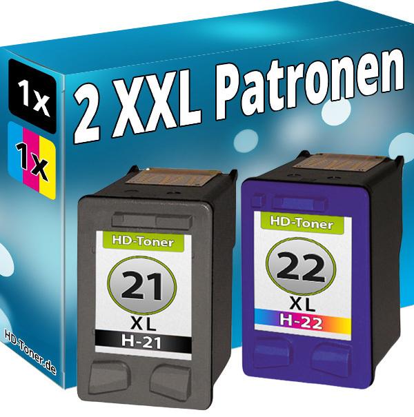 Produktbild Druckfuxx Patronen für HP 21+22 XL DESKJET F2100 F2110 F2120 F2180 F2224 F2280