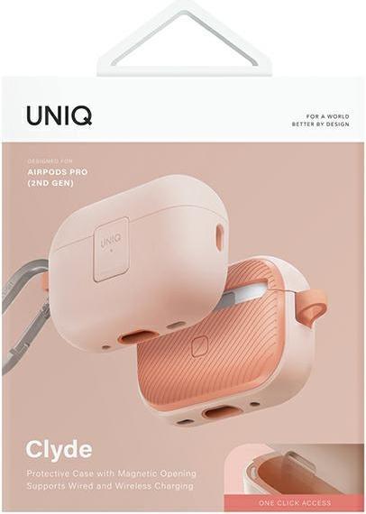 Actual product image Uniq etui Clyde Lock Case AirPods Pro 2 (2022/2023) pudroworóżowy-różowy/light pink-crepe pink (Headphone bag)