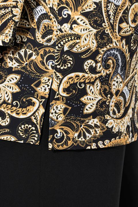 Immagine prodotto Ulla Popken Maglia dal taglio lungo e svasato con Paisley, scollo a V e maniche lunghe (50, 52)