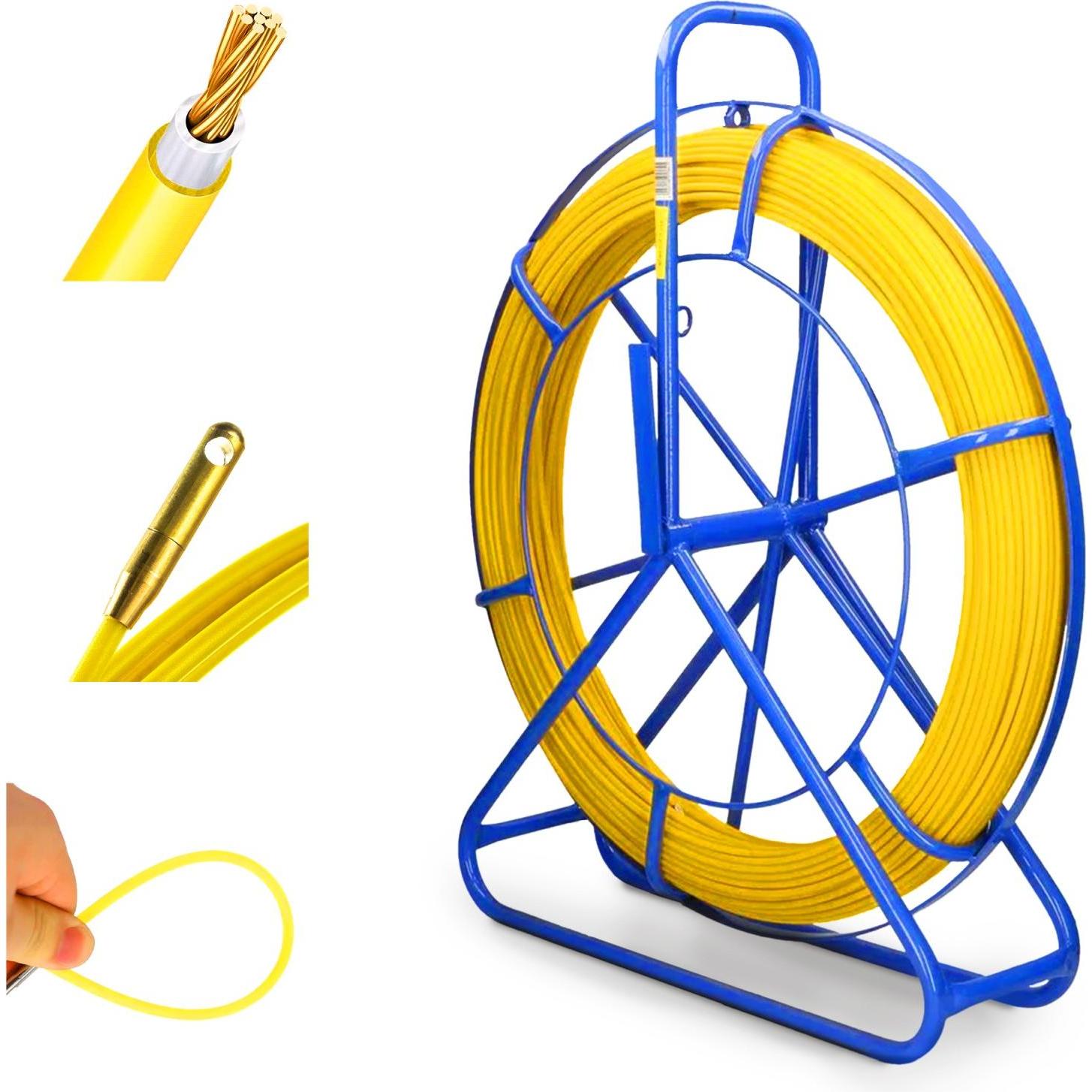 Extralink Pilot 4.5mm 25m Asta di trazione per cavi fibra di vetro FRP, d. 4.5mm, l. 25m, giallo, Accessori di rete