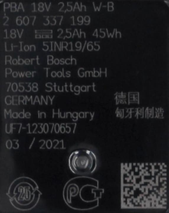 Produktbild Bosch Home & Garden Starter-Set PBA 18V (1x2,5Ah) + AL 1830 CV (18 V)