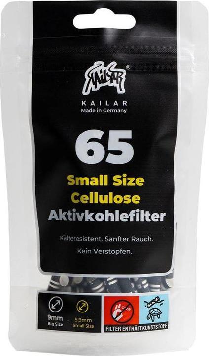 Kailar 65 Filtro al carbone attivo ibrido Slim in cellulosa - nero