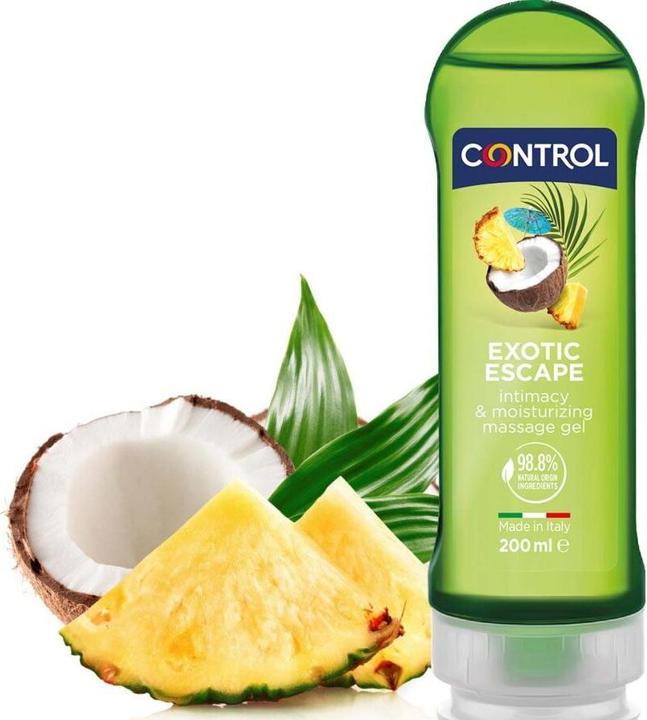 Productafbeelding Control 2-in-1 "Exotic Escape" glijmiddel en massagegel met tropische geur, 200ml (200 ml)