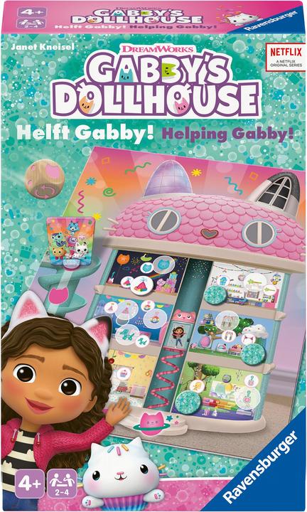 Actual product image Ravensburger 24724 - Gabby"' s Dollhouse - Help Gabby! - Take-along game for 2-4 players from 4 (Dutch, English, French, German, Italian, Spanish, 2 - 4 Players)