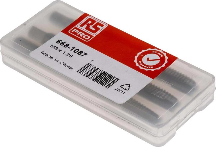 Actual product image RS PRO HSS LH thread straight flute tap,M8,ISO