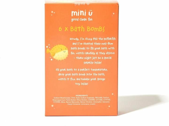 Actual product image Mini U Mini-U Shea Butter Bath Bombs 6x50g