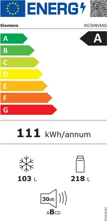 Energy Label Siemens Fridge freezer (321 l)