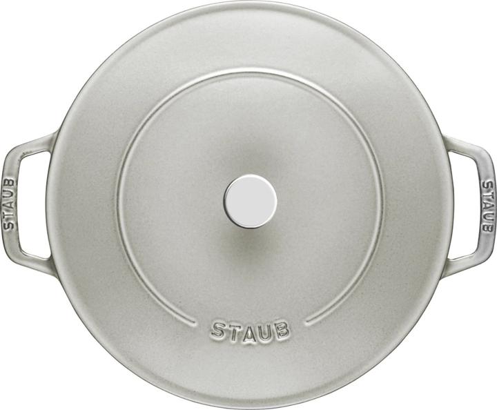 Actual product image Staub Braising Pan Chistera 28 cm, White Truffle Cast Iron (Cast iron, 28 x 9.50 cm)