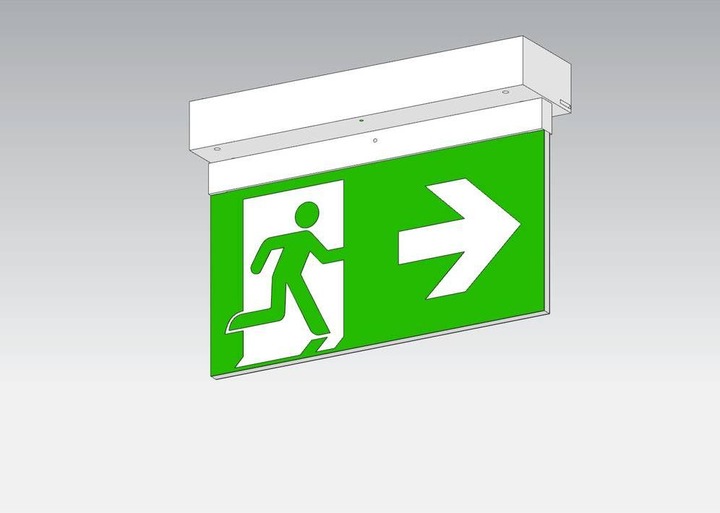 Actual product image Beltrona MEXM82503 LED emergency escape route lighting, ceiling-mounted
